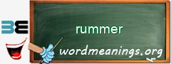 WordMeaning blackboard for rummer